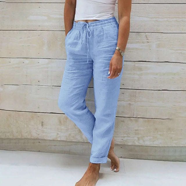 Charly | Women's Linen Drawstring Summer Pants