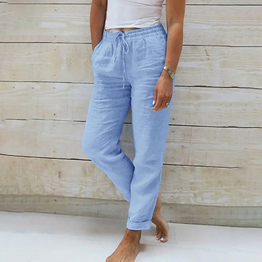 Charly | Women's Linen Drawstring Summer Pants