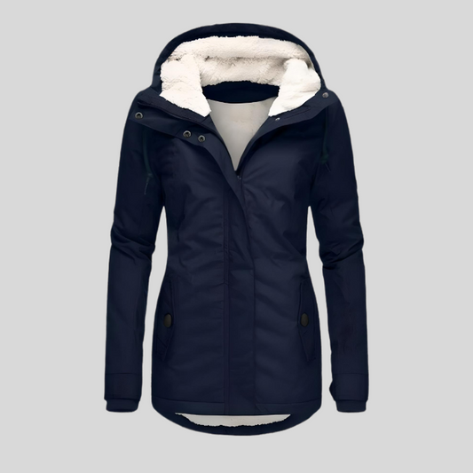 Charly | Women's Long Waterproof Parka with Sherpa Lining