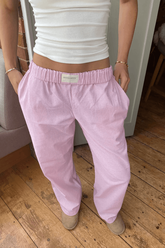 Charly | Women's Lounge Pants with Pinstripe Design