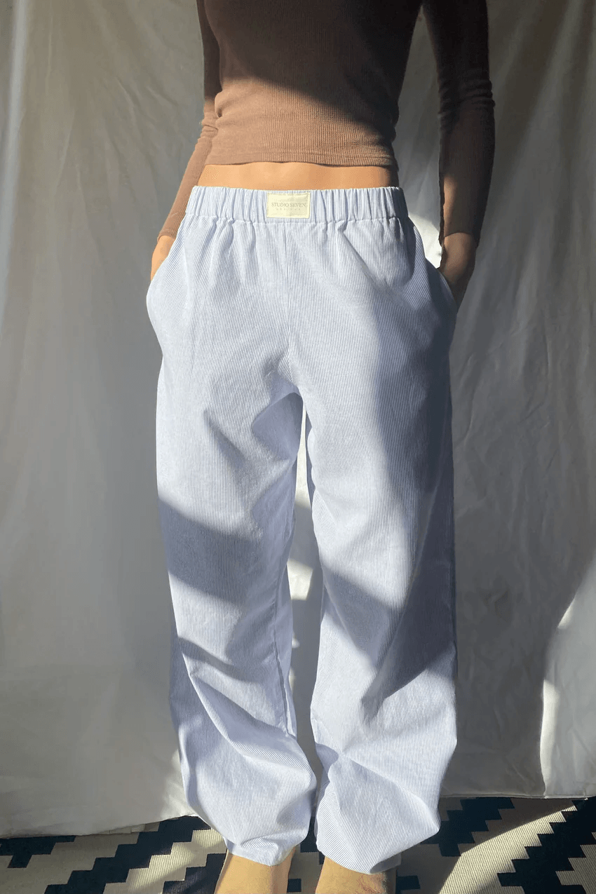 Charly | Women's Lounge Pants with Pinstripe Design
