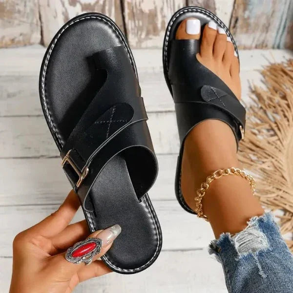 Charly | Women's Orthopedic Hallux Valgus Correction Leather Sandals