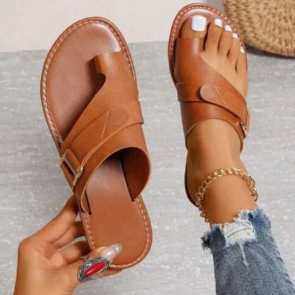 Charly | Women's Orthopedic Hallux Valgus Correction Leather Sandals