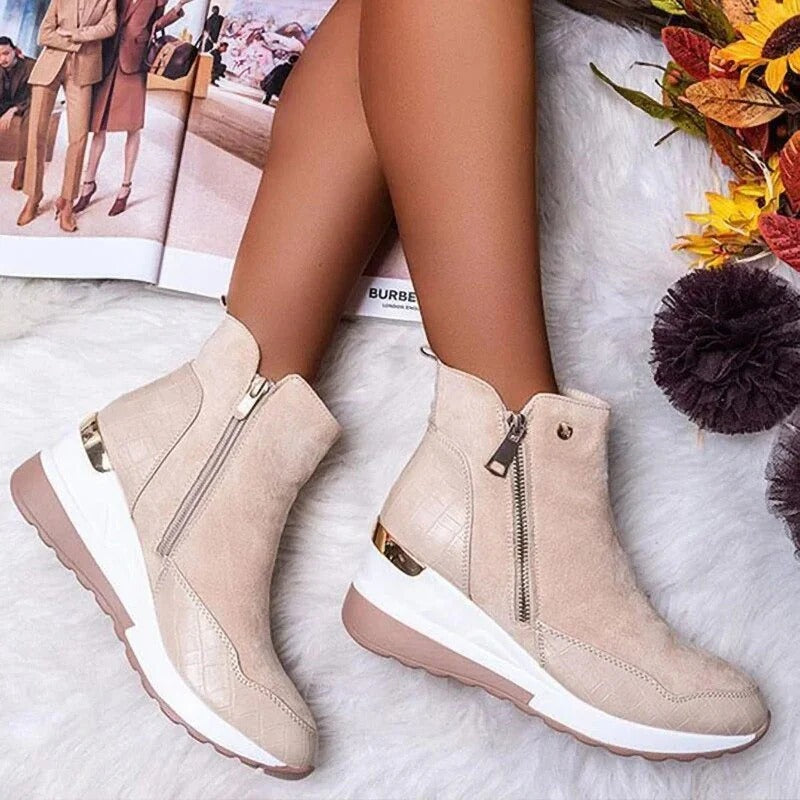 Charly | Women's Orthopedic High-Top Sneakers with Side Zip