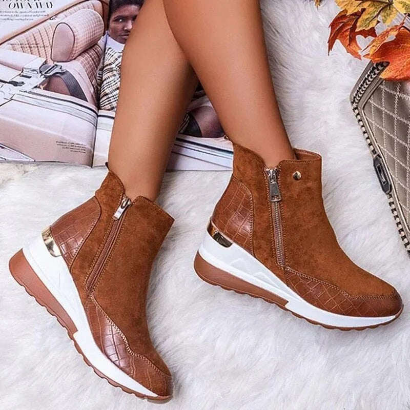Charly | Women's Orthopedic High-Top Sneakers with Side Zip