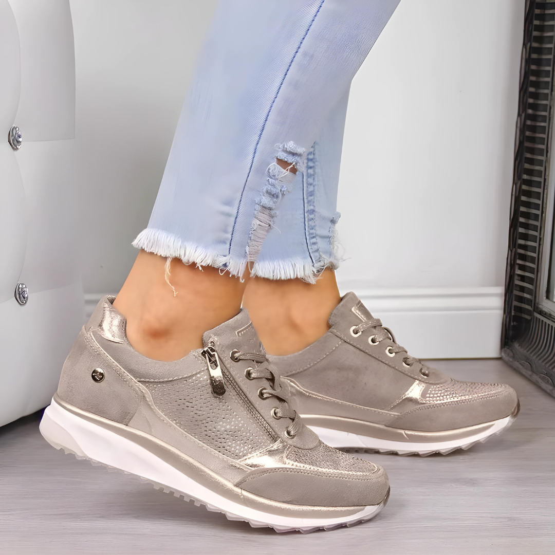 Charly | Women's Orthopedic Sneakers with Zipper Detail