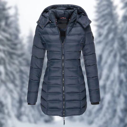Charly | Women's Padded Mid-Length Winter Coat with Hood