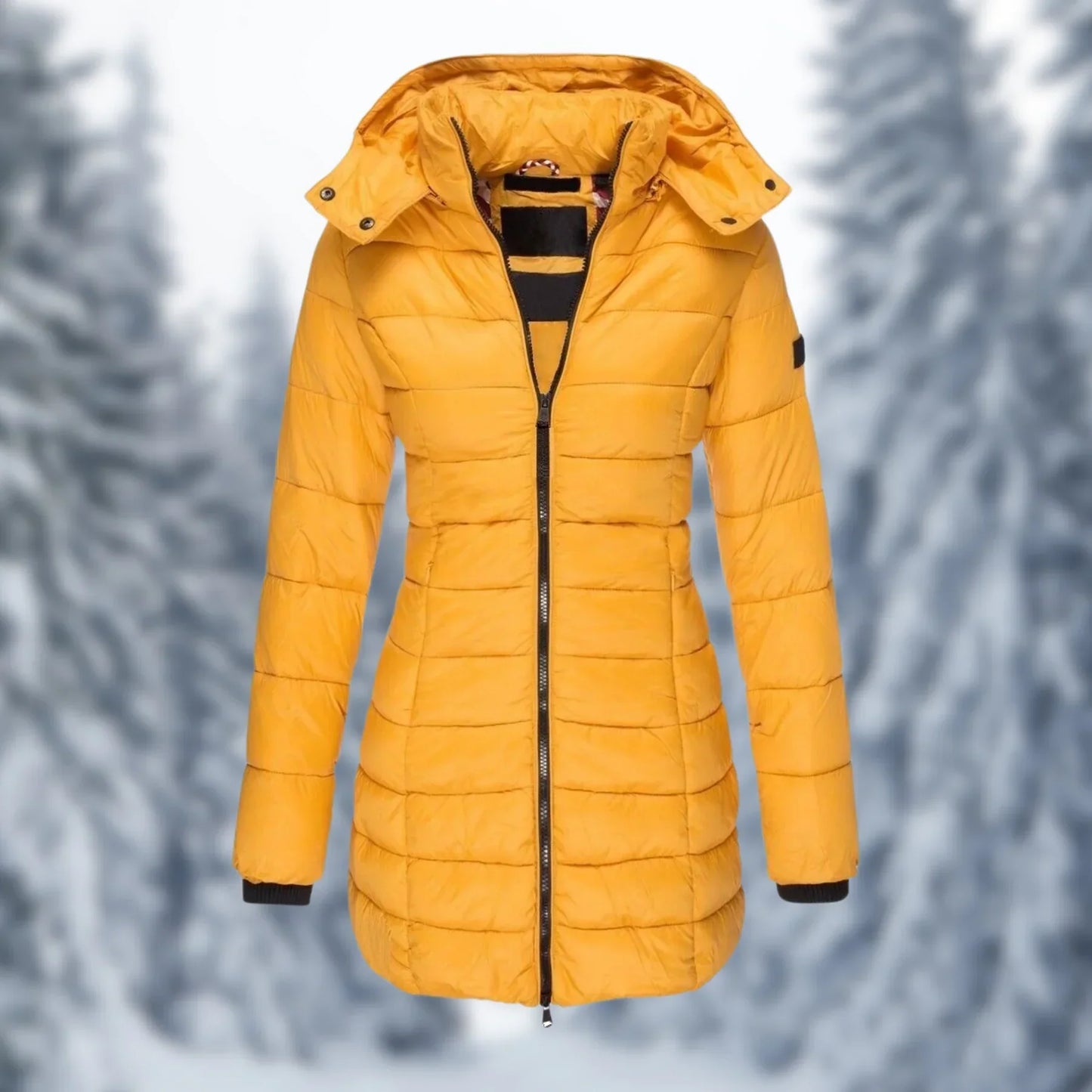 Charly | Women's Padded Mid-Length Winter Coat with Hood