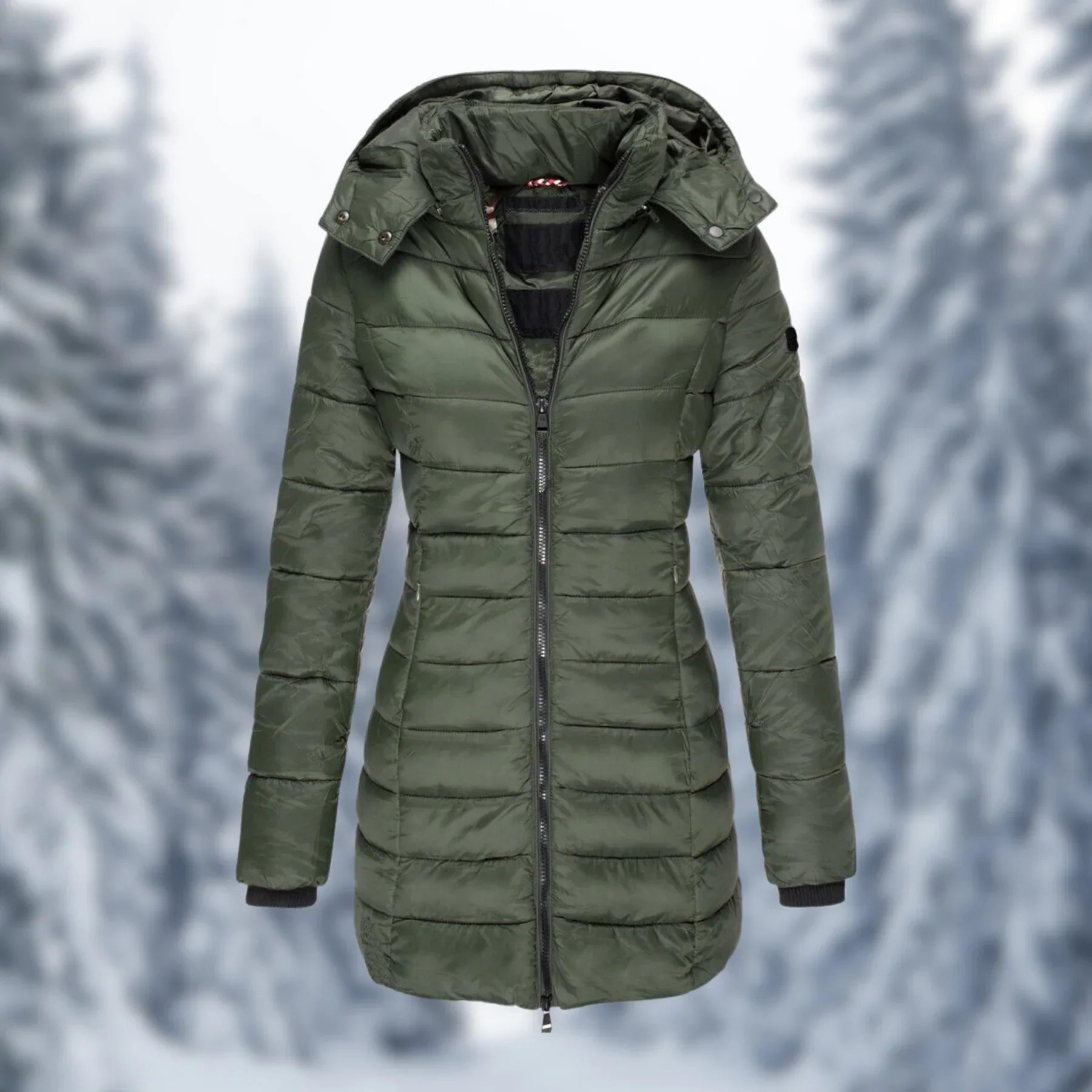Charly | Women's Padded Mid-Length Winter Coat with Hood