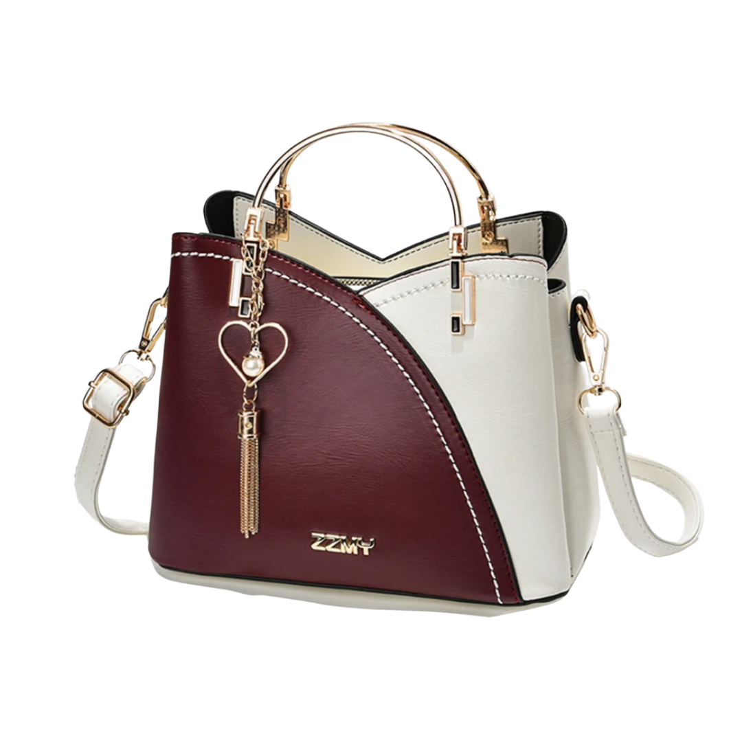 Charly | Women's Patchwork Tote Bag with Tassel Charm