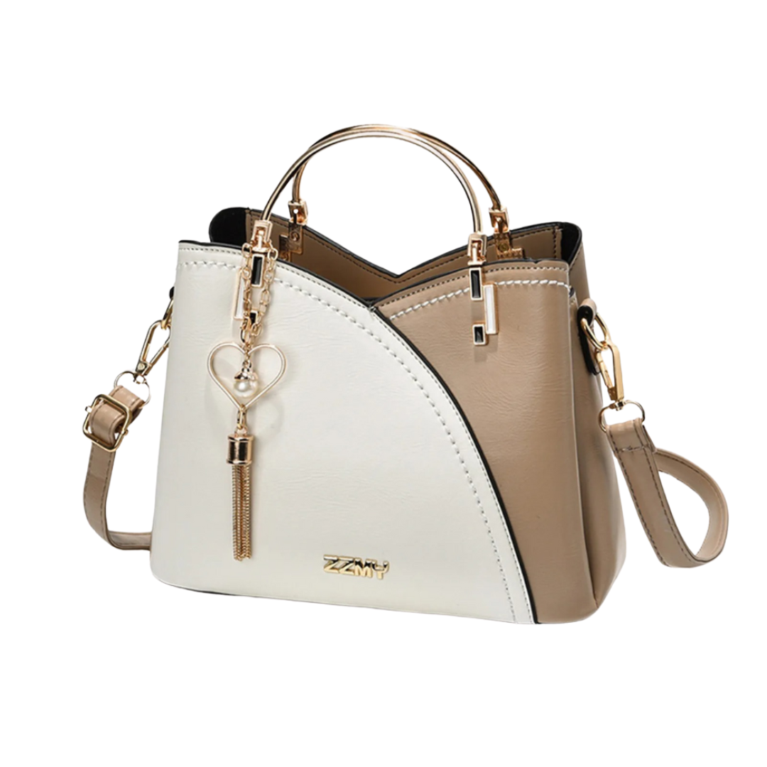 Charly | Women's Patchwork Tote Bag with Tassel Charm