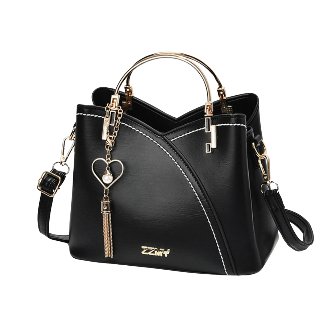 Charly | Women's Patchwork Tote Bag with Tassel Charm