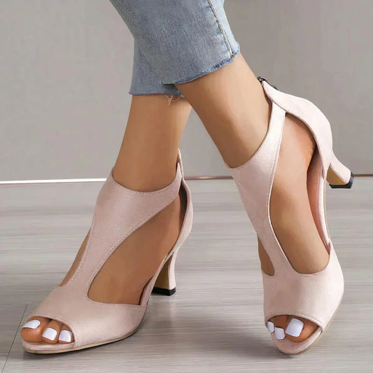 Charly | Women's Peep-Toe Heels with T-Strap