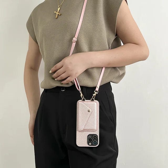 Charly | Women's Phone Case With Card Holder & Lanyard