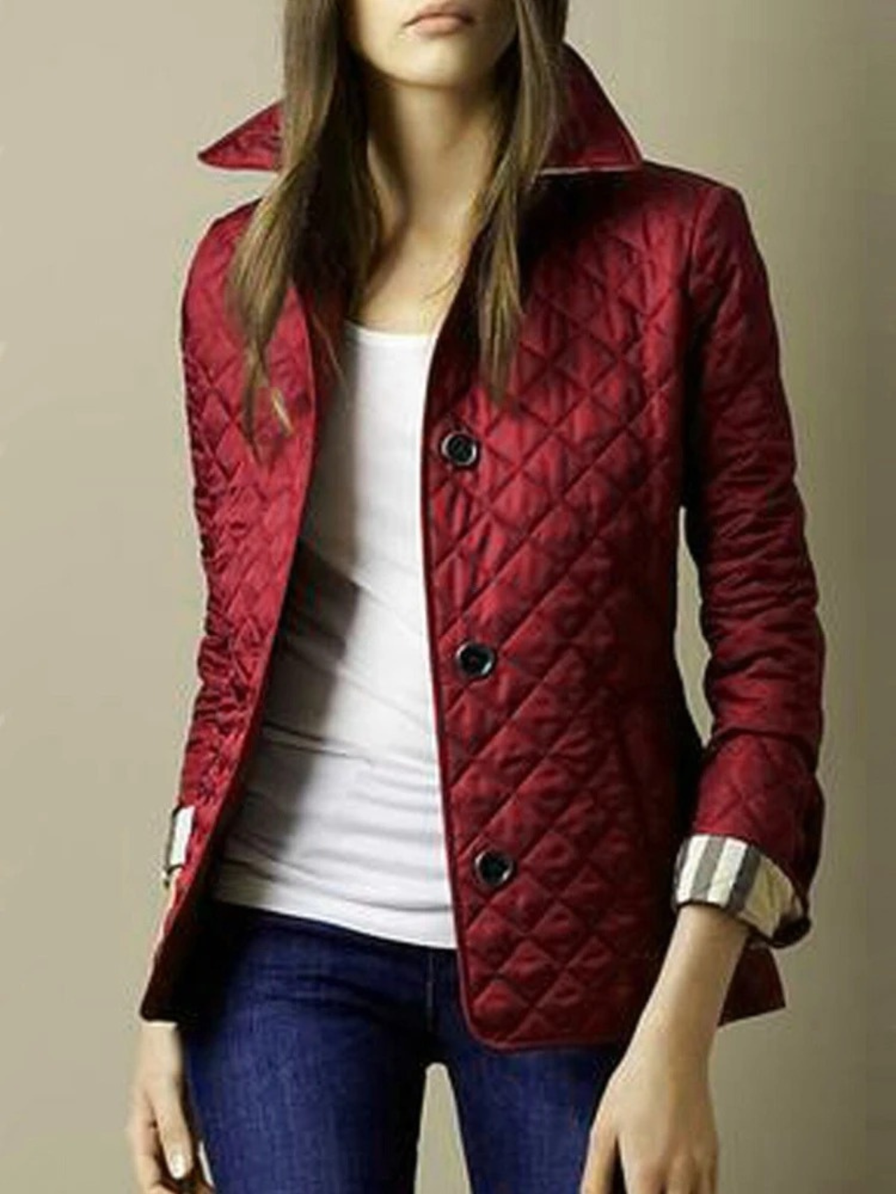 Charly | Women's Quilted Jacket with Snap Button Front