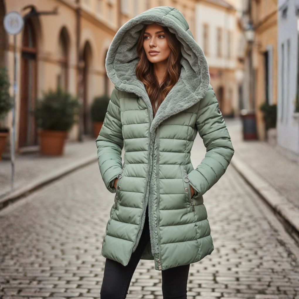 Charly | Women's Quilted Puffer Jacket with Faux Fur Trim