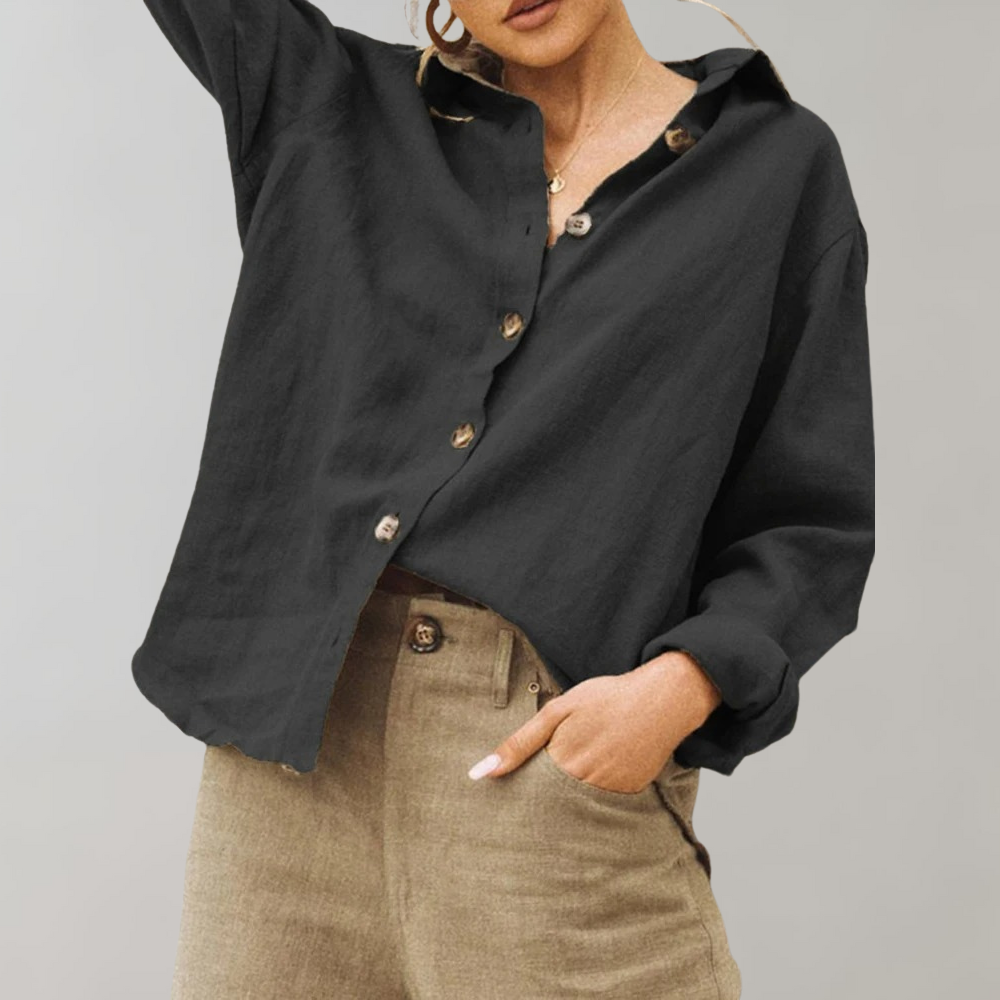 Charly | Women's Relaxed Fit Button-Down Blouse
