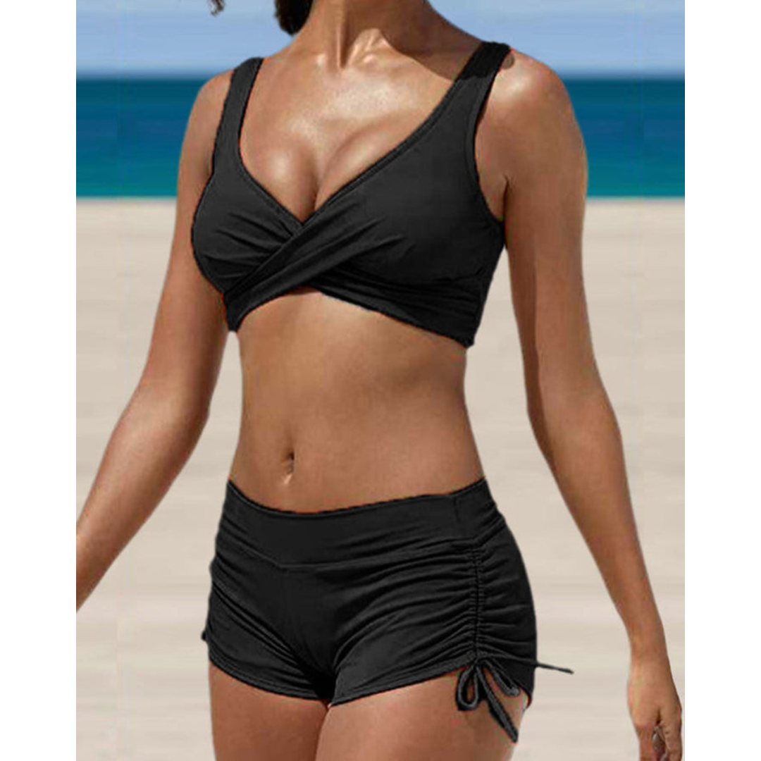 Charly | Women's Ruched Shorts Bikini Set
