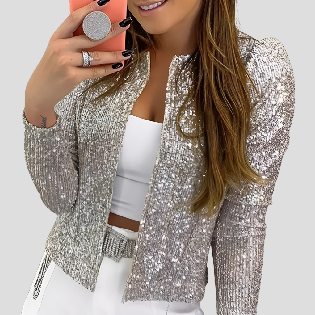 Charly | Women's Sequin Cropped Jacket