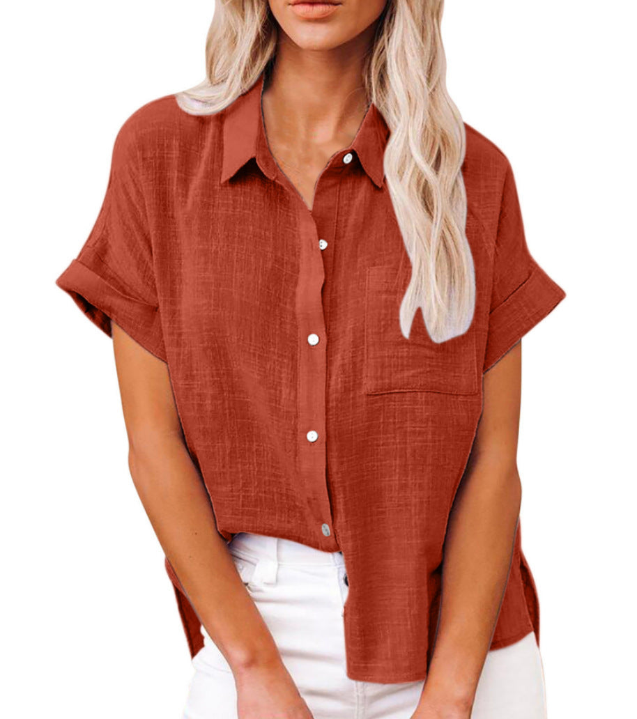 Charly | Women's Short Sleeve Button-Up Shirt