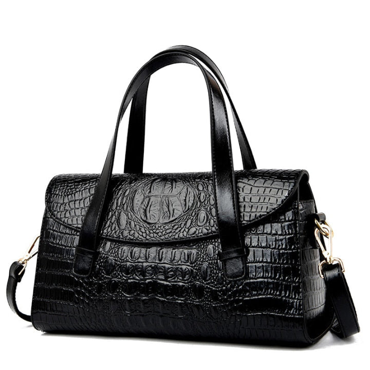 Charly | Women's Shoulder Bag with Crocodile Embossing