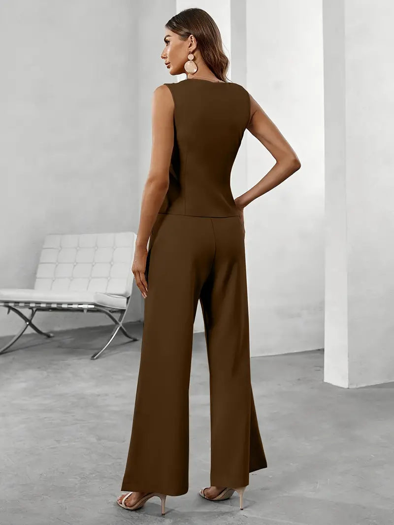 Charly | Women's Sleeveless Tailored Jumpsuit