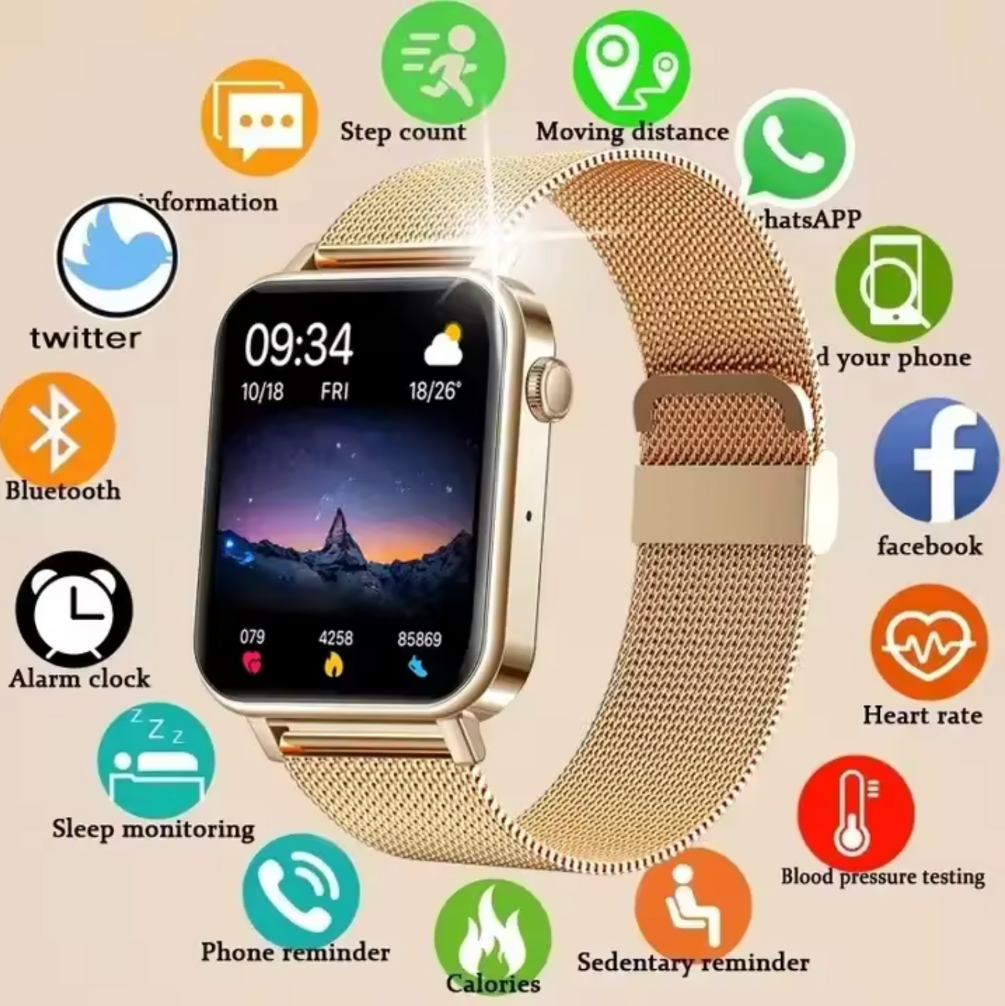 Charly | Women's Smartwatch with Health Tracking