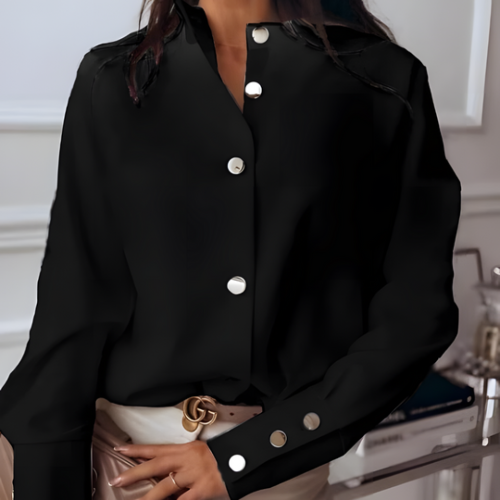 Charly | Women's Stand Collar Button-Up Shirt