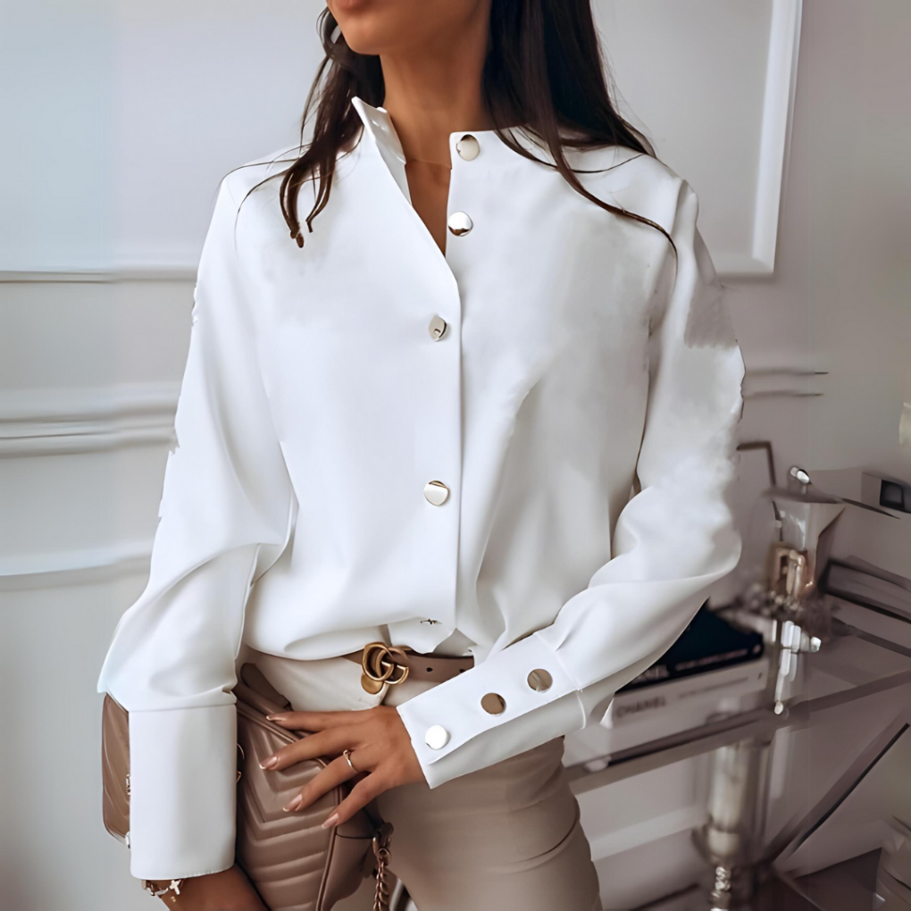 Charly | Women's Stand Collar Button-Up Shirt