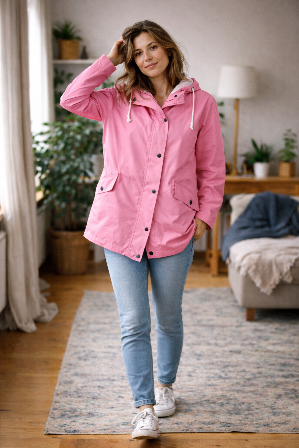 Charly Women's Transitional Jacket with Hood Lightweight