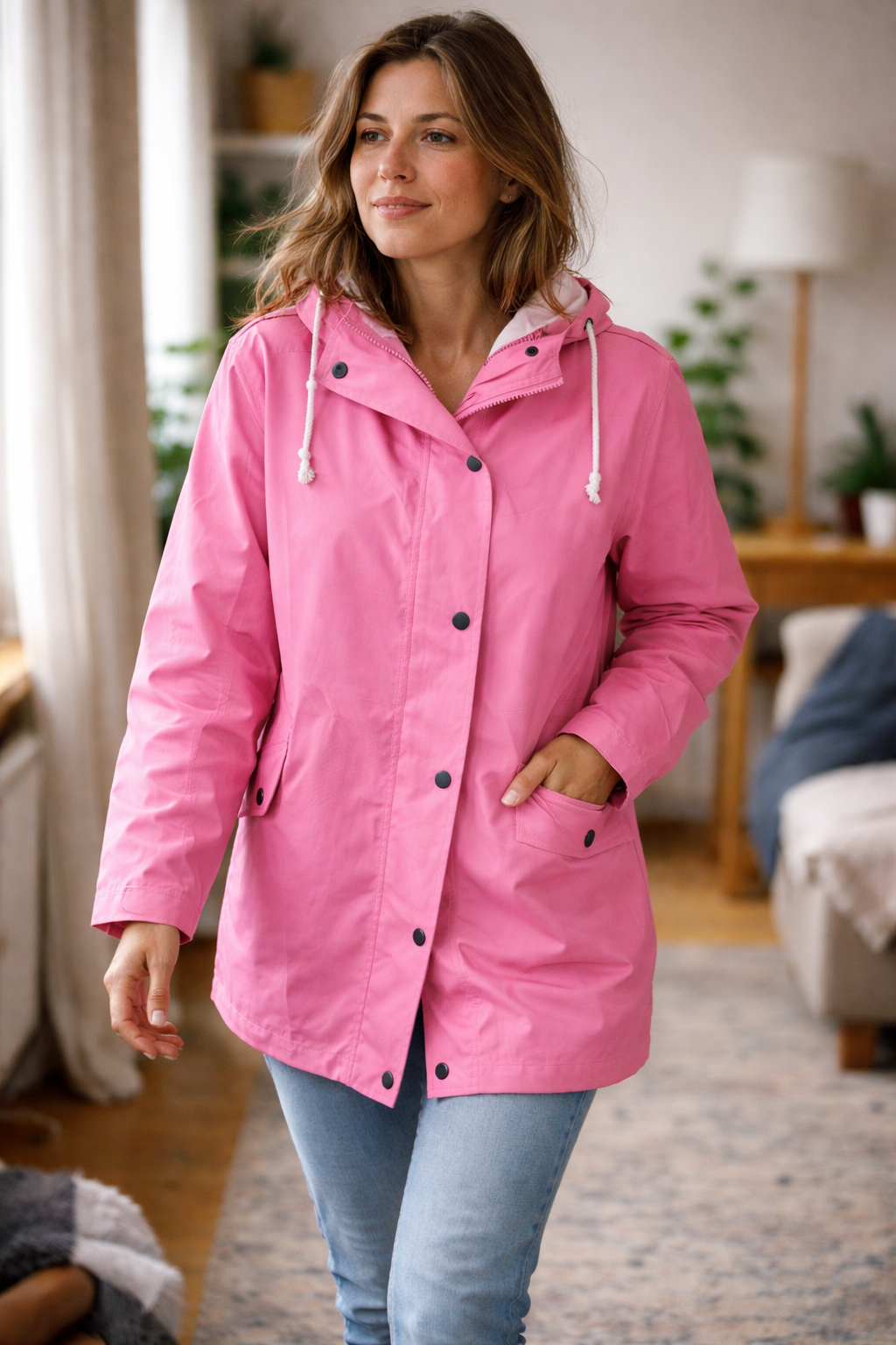 Charly Women's Transitional Jacket with Hood Lightweight