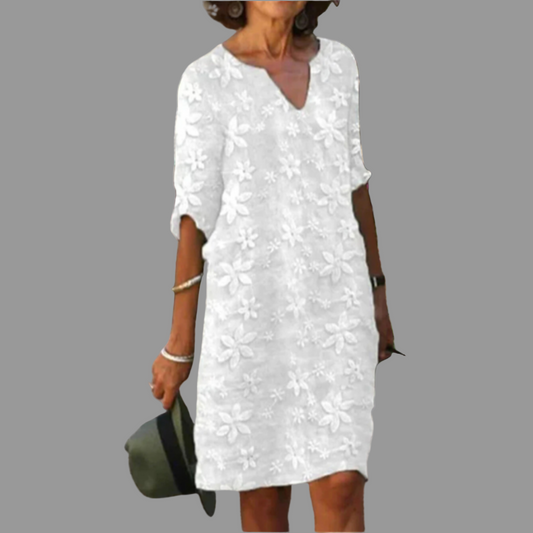 Charly | Women's V-Neck Floral Midi Dress