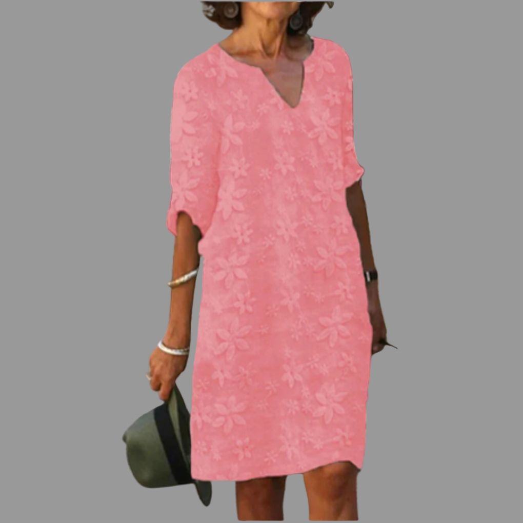 Charly | Women's V-Neck Floral Midi Dress