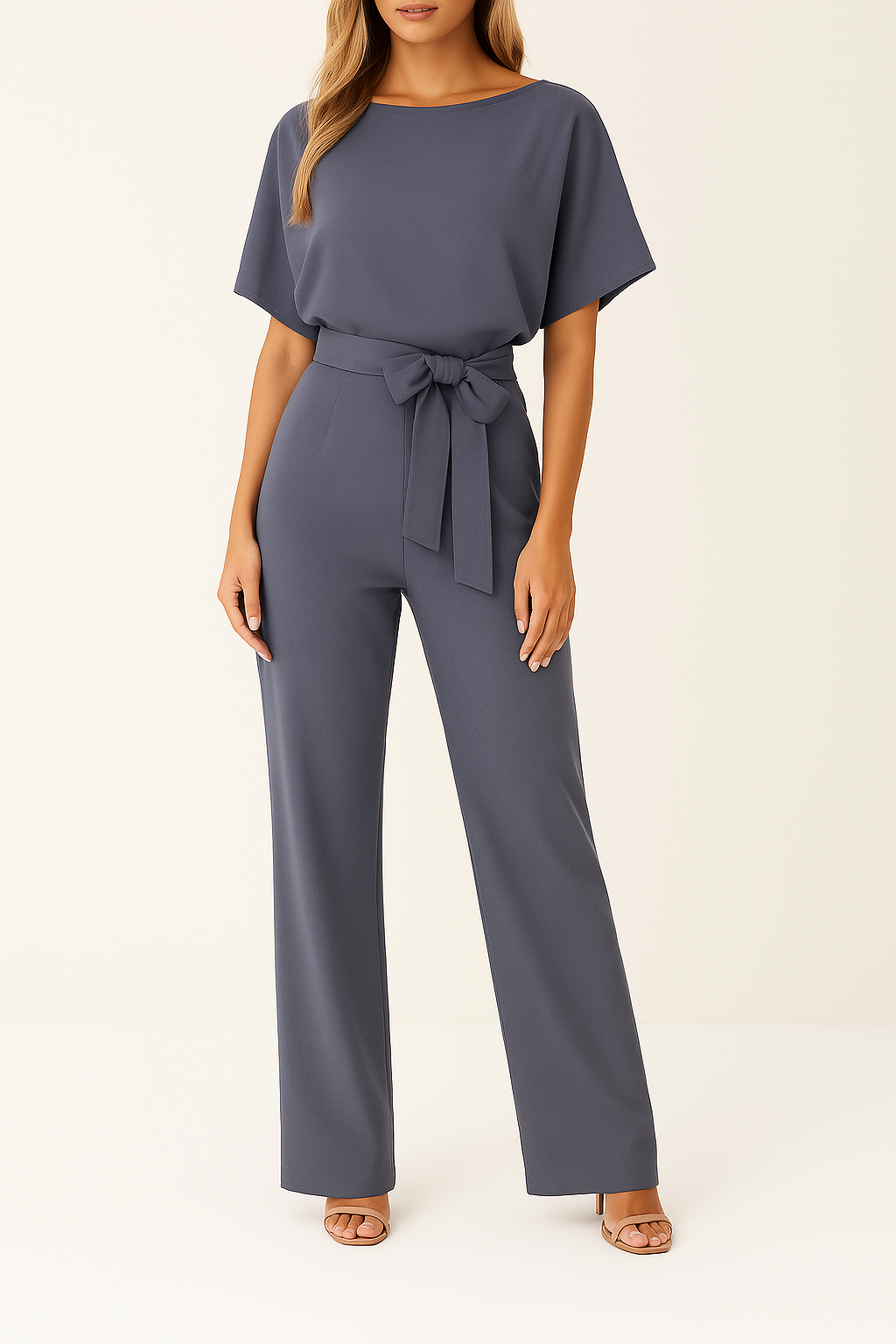 Charly | Women's Wide Leg Jumpsuit with Belt