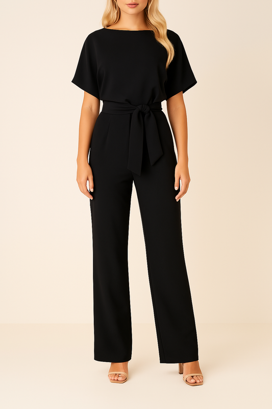 Charly | Women's Wide Leg Jumpsuit with Belt