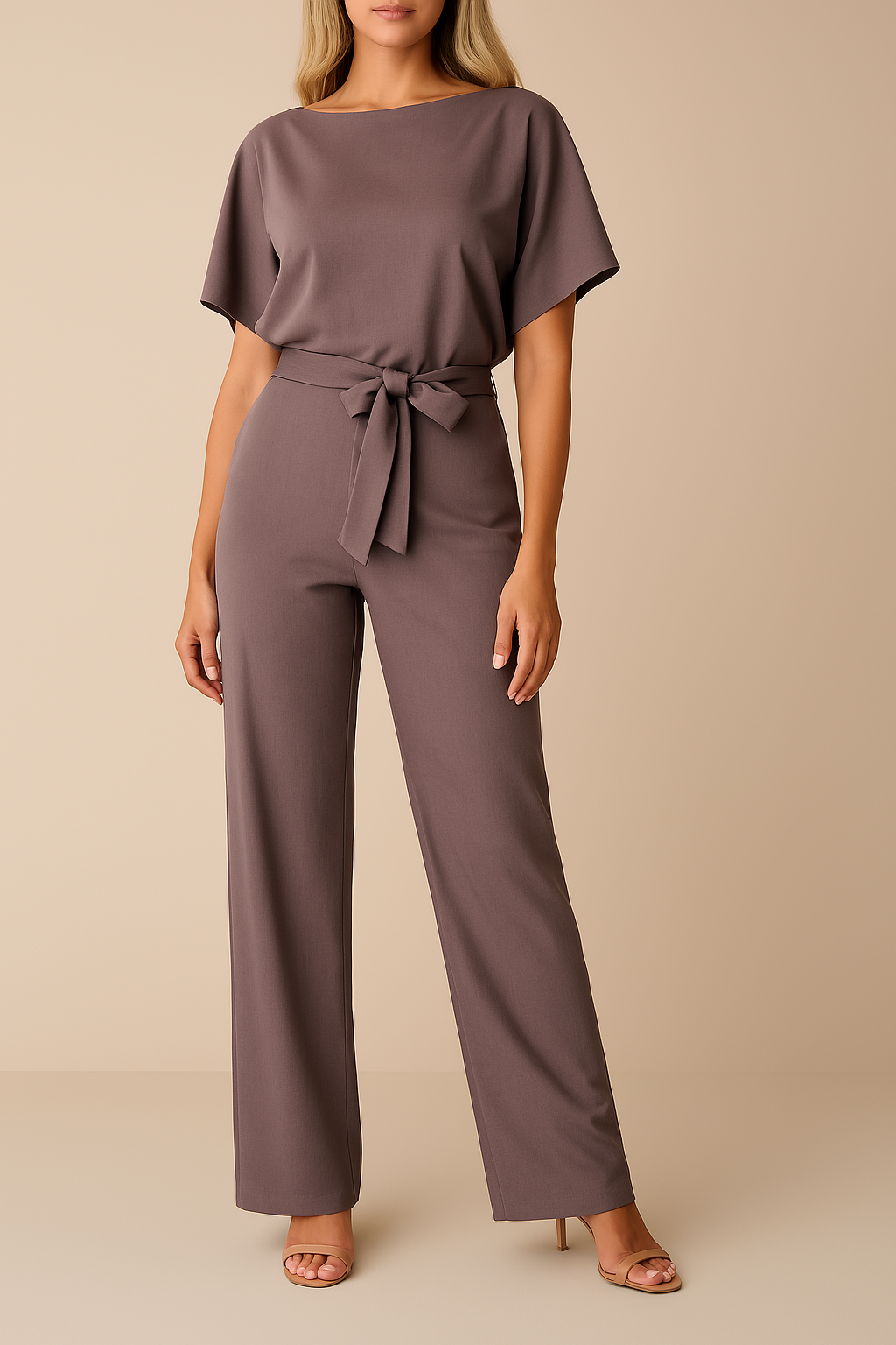 Charly | Women's Wide Leg Jumpsuit with Belt