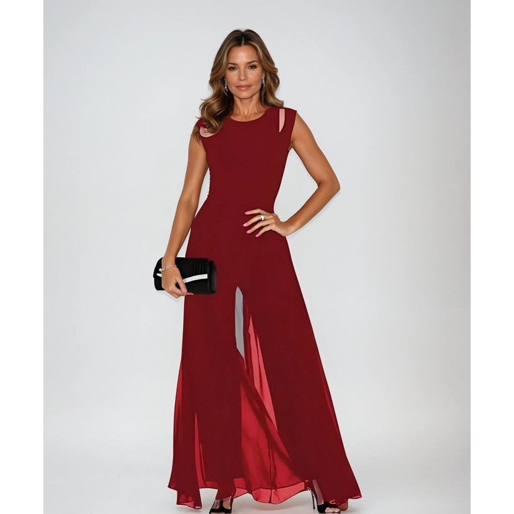 Charly | Women's Wide-Leg Jumpsuit with Cutout Shoulders