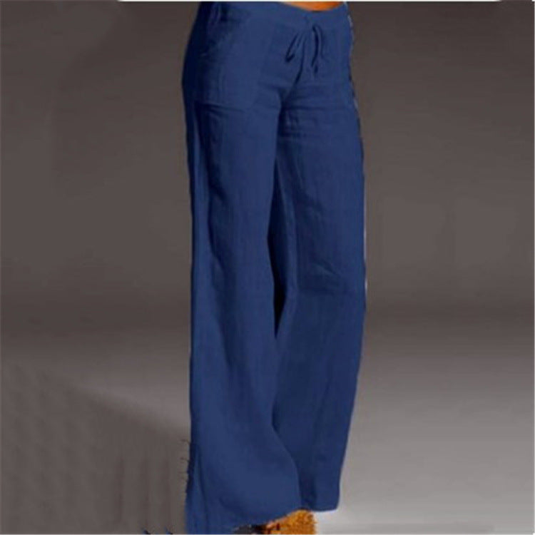 Charly | Women's Wide Leg Trousers with Drawstring Waist