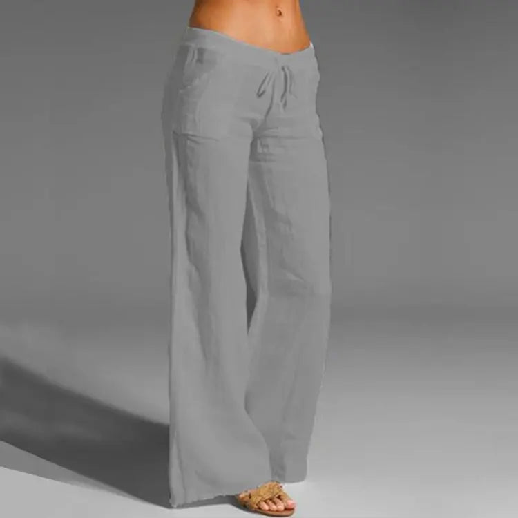 Charly | Women's Wide Leg Trousers with Drawstring Waist