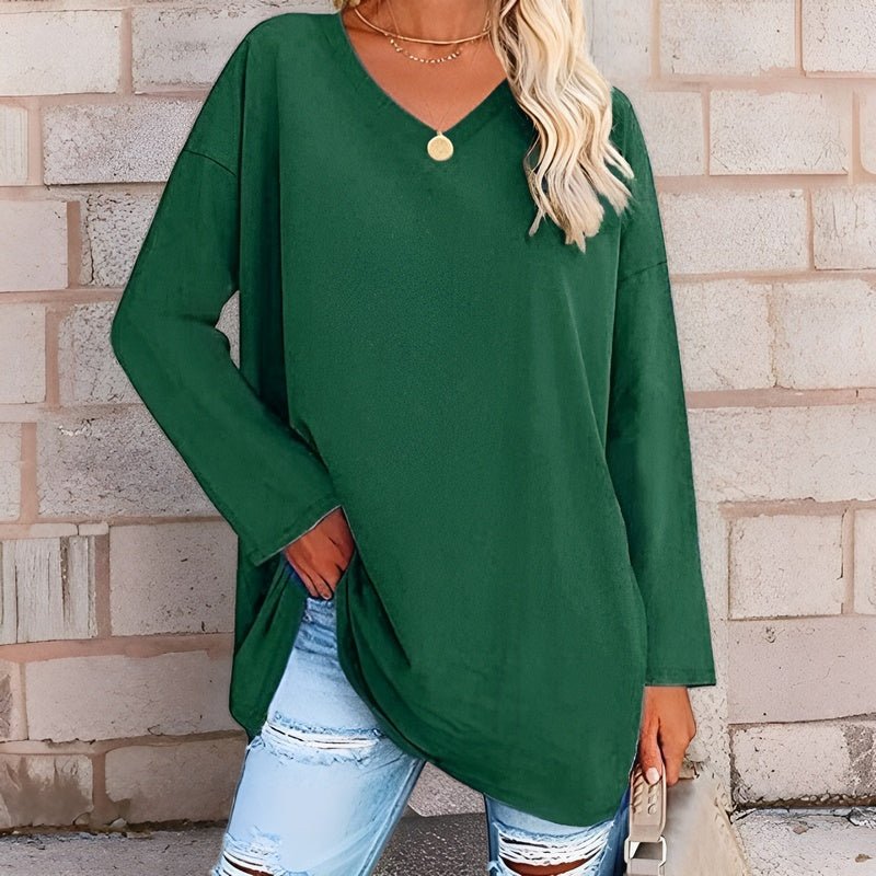Charly - Your Trendy Long Sleeve Shirt with V-Neck for Comfort