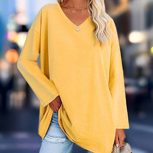 Charly - Your Trendy Long Sleeve Shirt with V-Neck for Comfort
