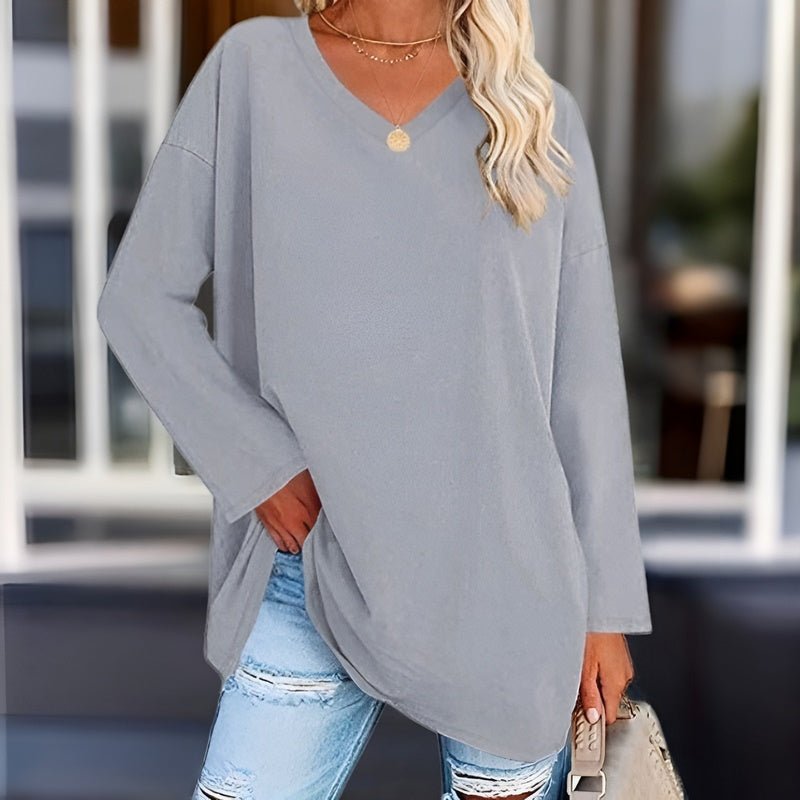 Charly - Your Trendy Long Sleeve Shirt with V-Neck for Comfort