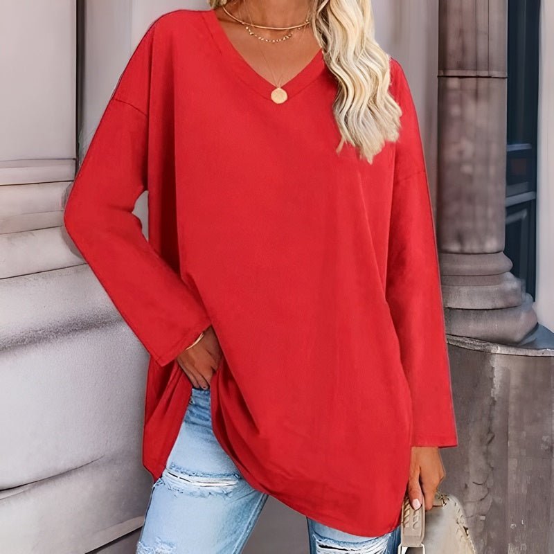 Charly - Your Trendy Long Sleeve Shirt with V-Neck for Comfort