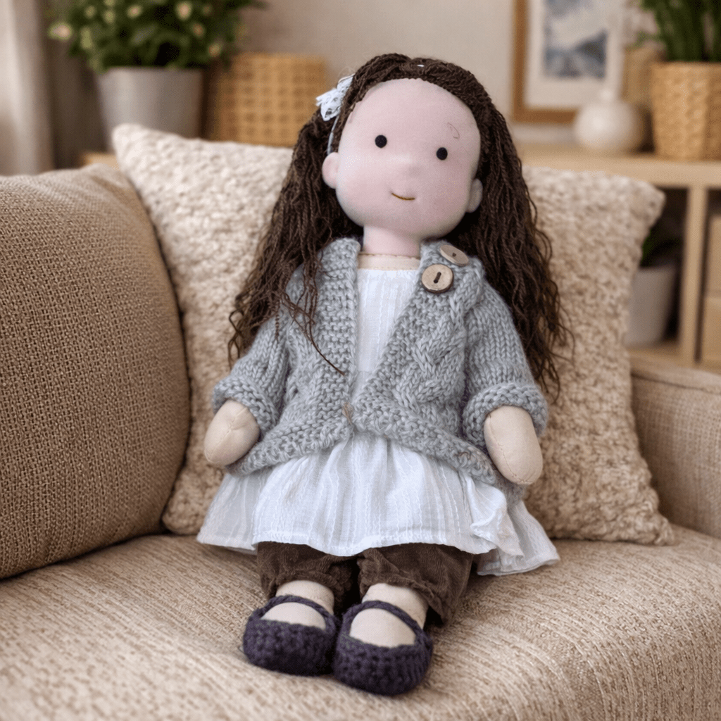 ELORA – Handmade Waldorf Doll Made of Cotton for Creative Play