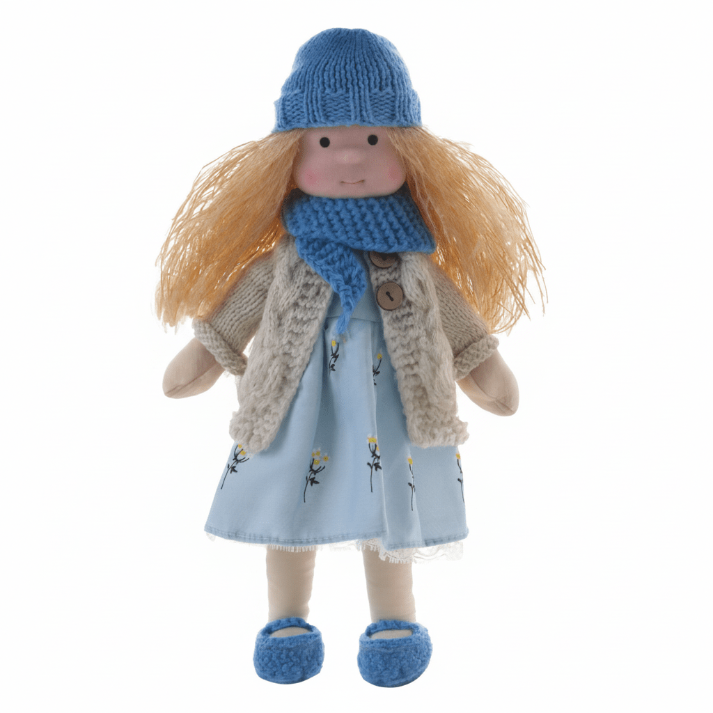 ELORA – Handmade Waldorf Doll Made of Cotton for Creative Play