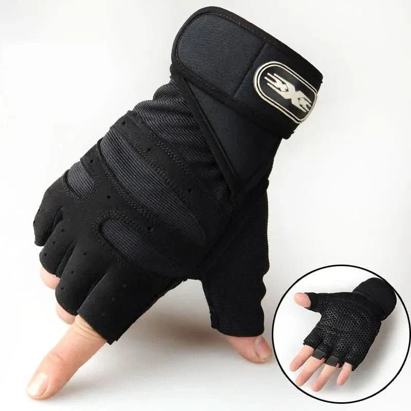 FITFLEX - Shock-resistant training gloves with wrist support | For weight training, fitness & cycling