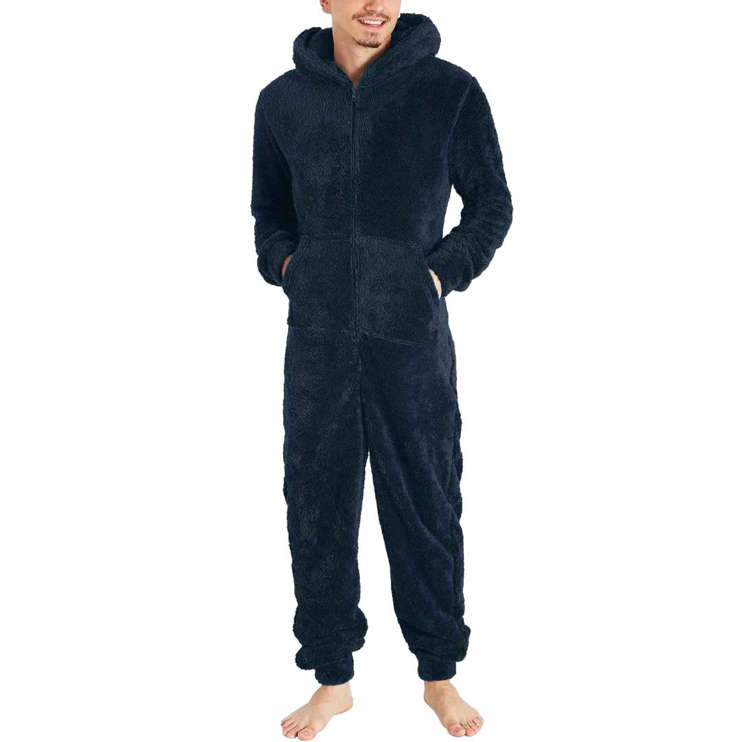 Fleece jumpsuit men - warm & cozy overall