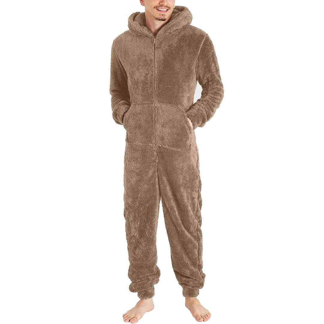Fleece jumpsuit men - warm & cozy overall