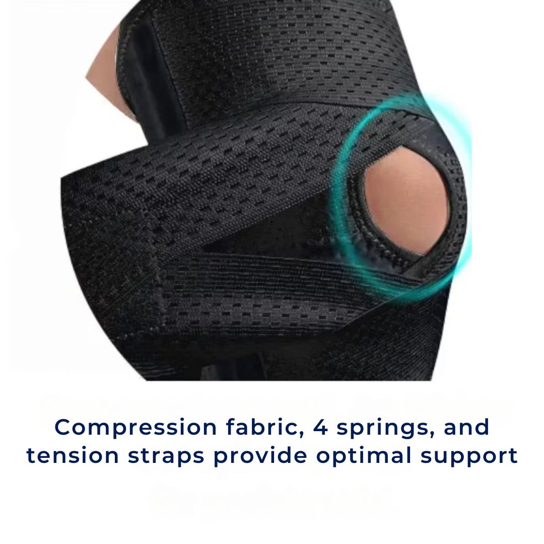 FlexGuard Knee Pads | with Support Compression Springs and Tension Strap - for Stability - Pain Relief and Protection Charly