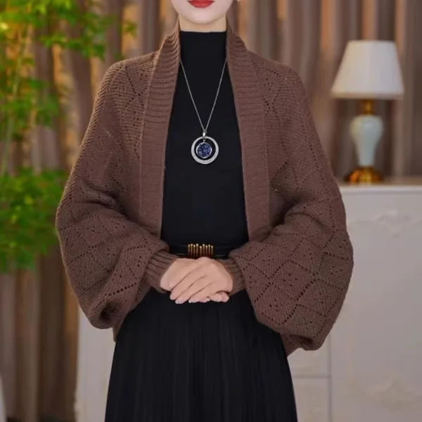 Hannah – Cardigan with Scarf Collar